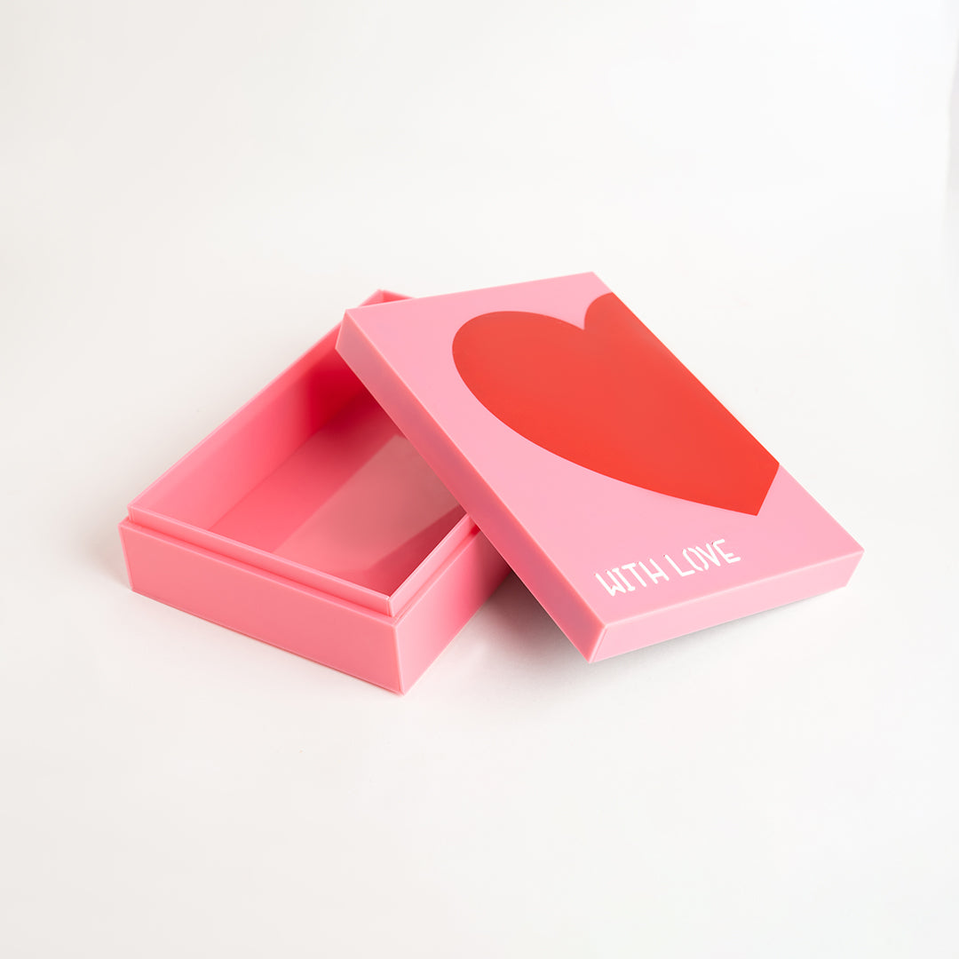 Pink Love Box top view showing premium detailing and durable structure