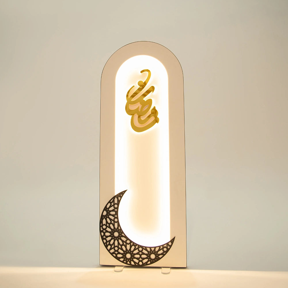 Ramadan Kareem Arched Crescent LED Lamp