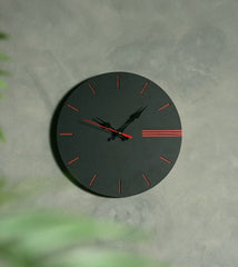 Black Ember Wall Clock