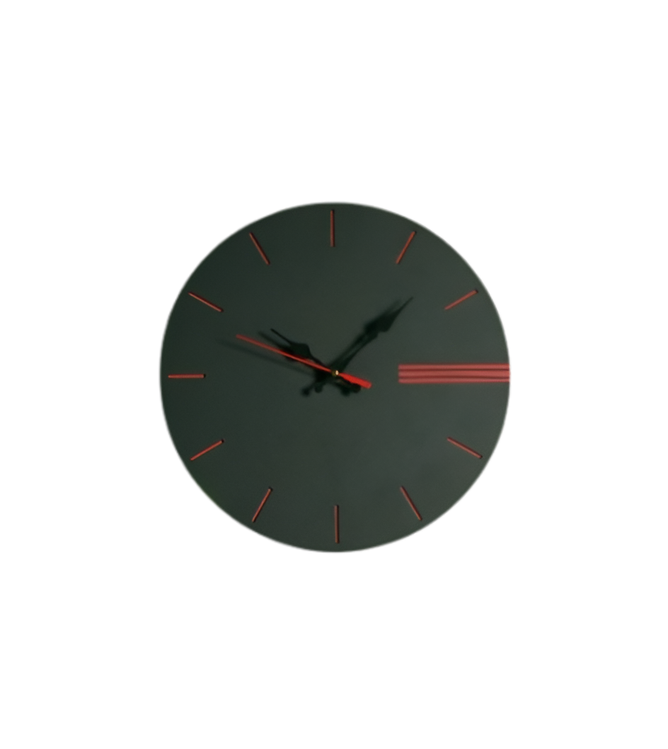 Black Ember Wall Clock