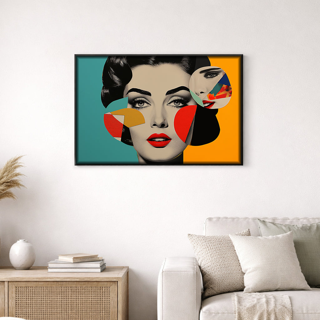 Woman Sunglasses Trendy Fashionable Beauty Wall Decor