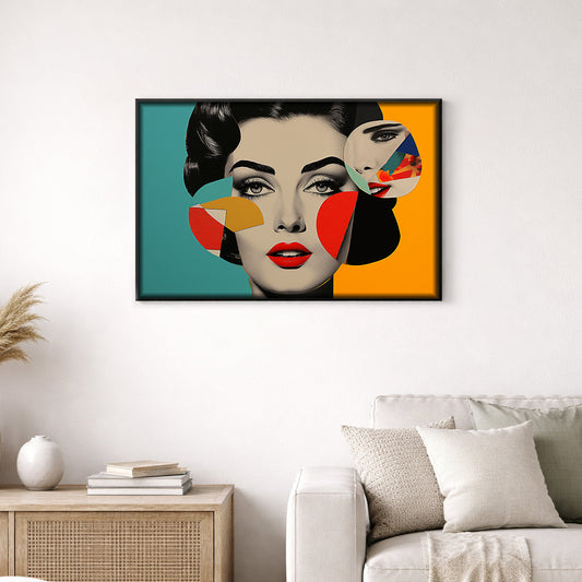 Woman Sunglasses Trendy Fashionable Beauty Wall Decor