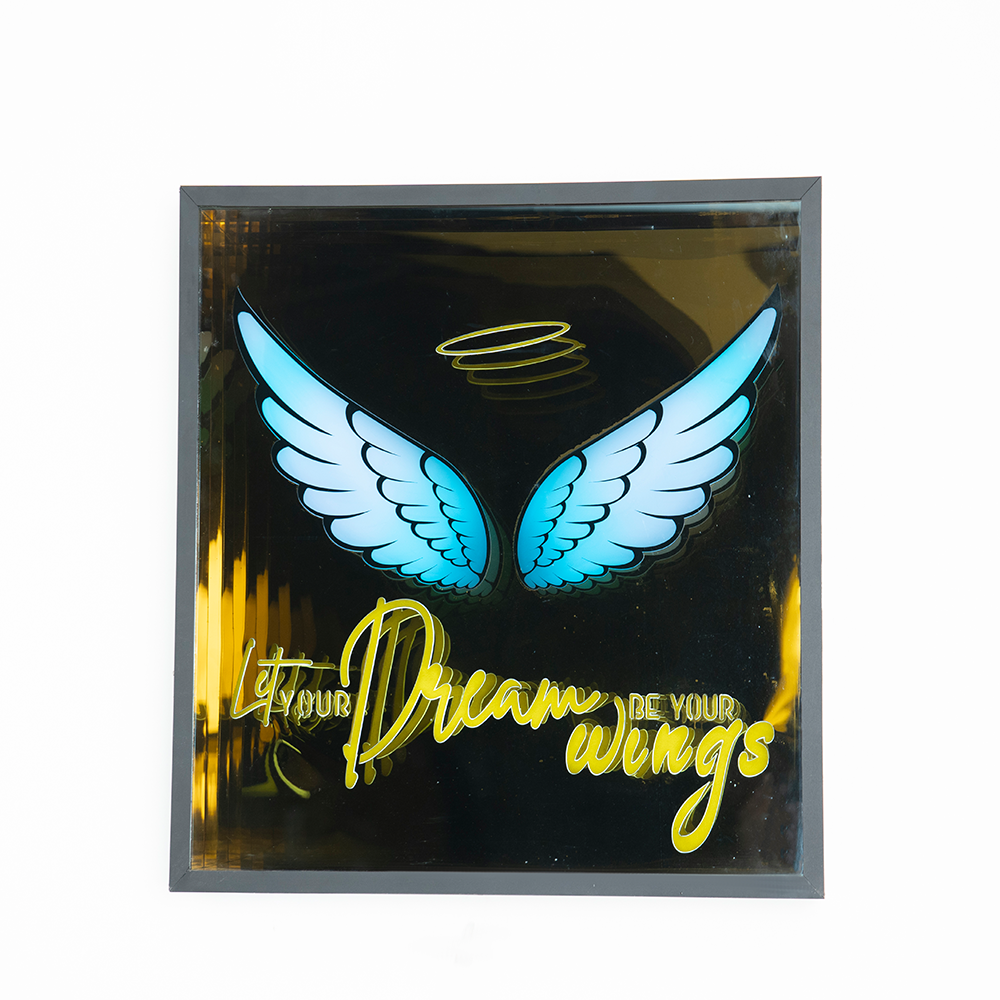Front shot of Dream Infinity Mirror with full LED light tunnel