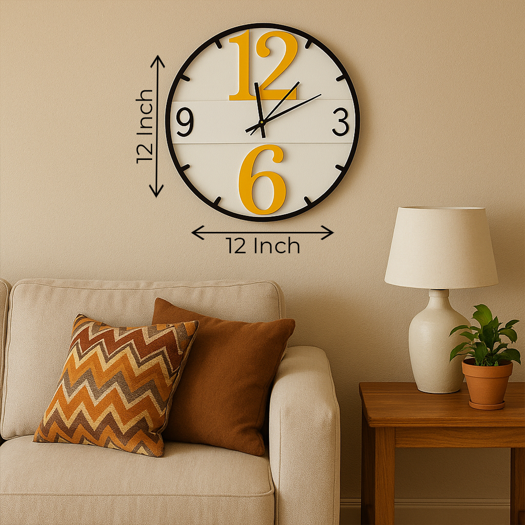 Silent sweep Metro Dial Clock with stylish metro design